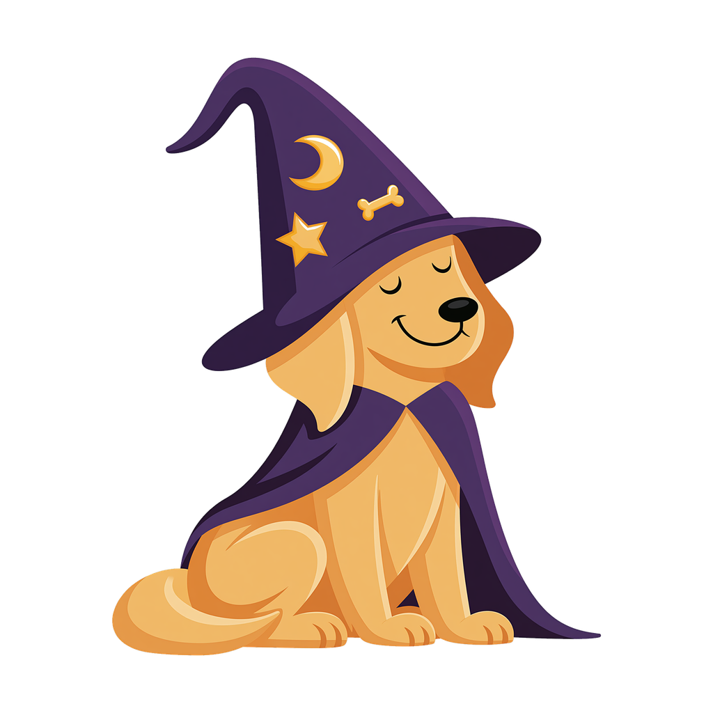 Starky, the maple retriever wizard mascot